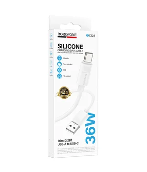 Дата кабель Borofone BX123 Leya USB to Type-C 36W (1m) White