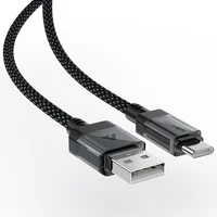 Дата кабель Acefast C12-04 USB to Type-C 3A (1.2m) Black