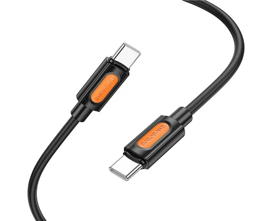 Дата кабель Borofone BX114 Structure Type-C to Type-C 60W (1m) Black