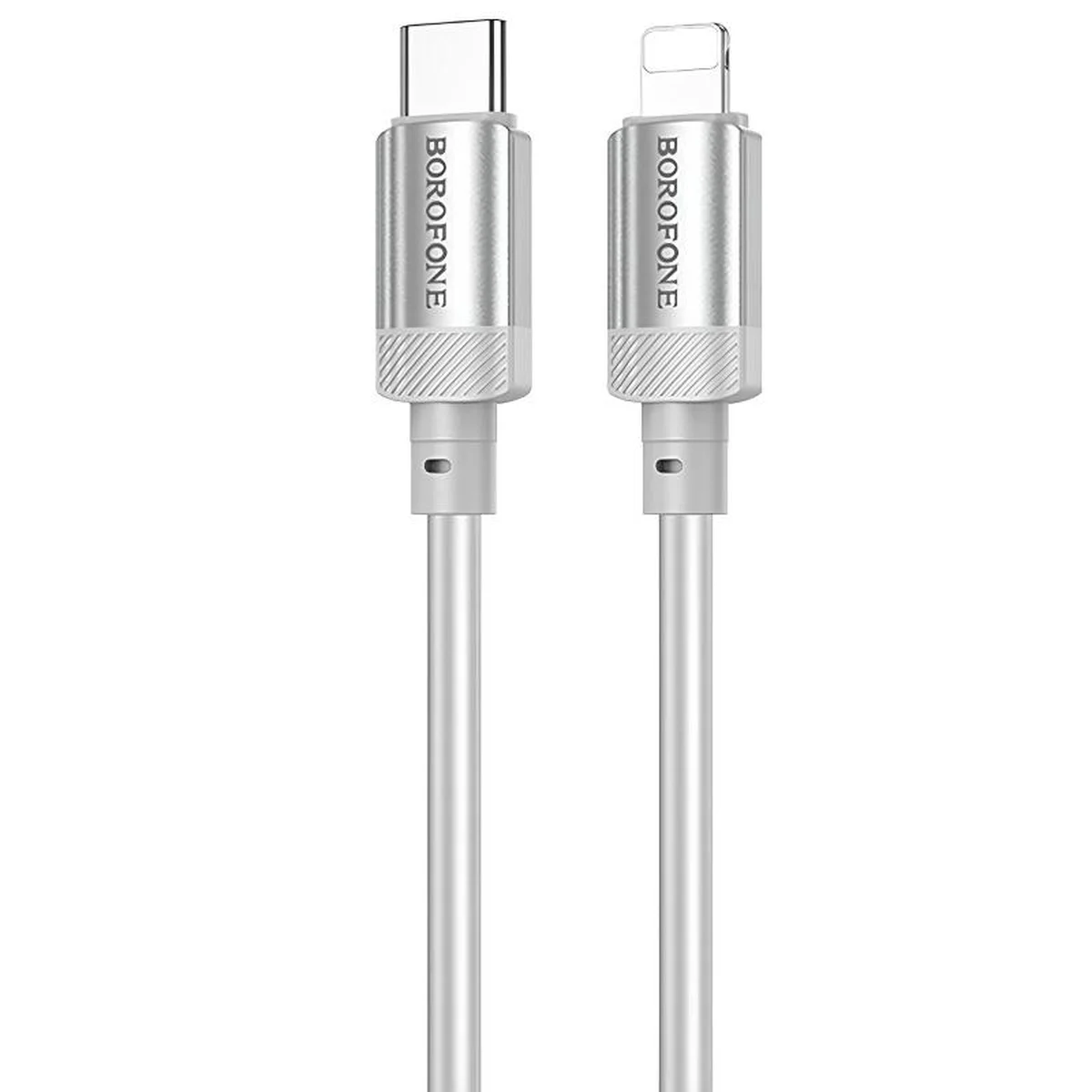 Дата кабель Borofone BX108 Start silicone Type-C to Lightning 27W (1m) Gray