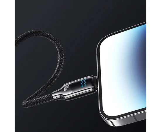 Дата кабель Usams US-SJ741 Digital Display HX Ser. Type-C to Lightning 30W (1.2m) Tarnish