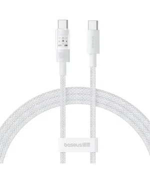 Дата кабель Baseus Gem Fast Charging Type-C to Type-C 100W (2m) (P10373000111-01) Moon White