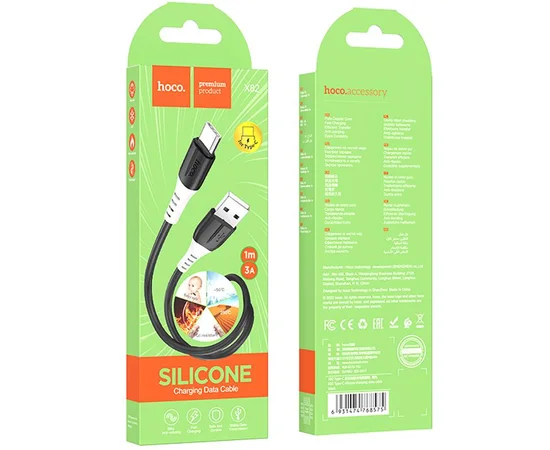 Дата кабель Hoco X82 Silicone USB to Type-C (1m) Black