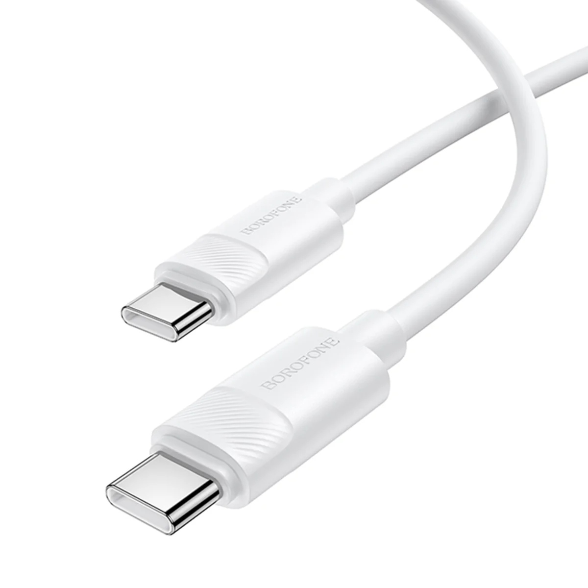Дата кабель Borofone BX123 Leya Type-C to Type-C 60W (1m) White