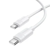 Дата кабель Borofone BX123 Leya Type-C to Type-C 60W (1m) White