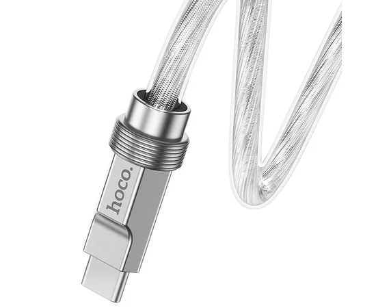 Дата кабель Hoco U113 Solid 100W USB to Type-C (1m) Silver