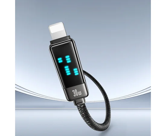 Дата кабель Usams US-SJ743 Meteor Ser. Type-C to Lightning 30W (1.2m) Tarnish