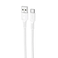 Дата кабель Borofone BX116 Certain USB to Type-C 3A (1m) White