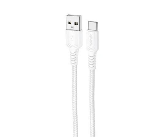Дата кабель Borofone BX116 Certain USB для Type-C 3A (1m) White
