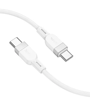 Дата кабель Hoco X109 Energy silicone Type-C to Type-C 60W (1m) White