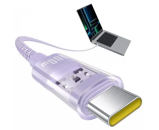 Дата кабель Baseus Gem Fast Charging Type-C to Type-C 100W (1m) (P10373000111) Nebula Purple
