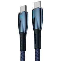 Дата кабель Baseus Glimmer Series Fast Charging Type-C to Type-C 100W 1m (CADH00070) Blue