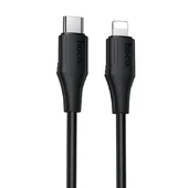 Дата кабель Hoco X124 Bien silicone Type-C to Lightning 27W (1m) Black