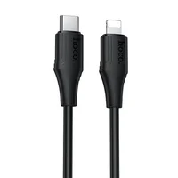 Дата кабель Hoco X124 Bien silicone Type-C to Lightning 27W (1m) Black