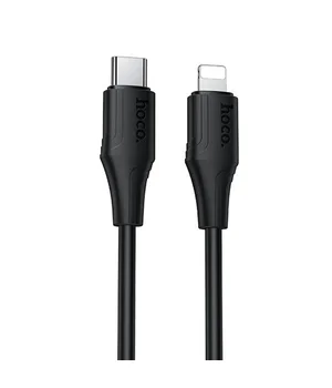 Дата кабель Hoco X124 Bien silicone Type-C to Lightning 27W (1m) Black