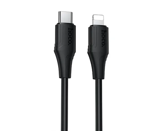 Дата кабель Hoco X124 Bien silicone Type-C to Lightning 27W (1m) Black