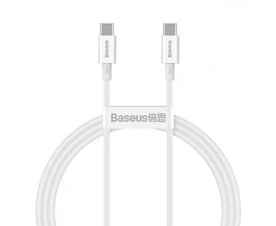Дата кабель Baseus Superior 2 Fast Charging Type-C to Type-C 100W (1m) (P10365200211-03) Moon White