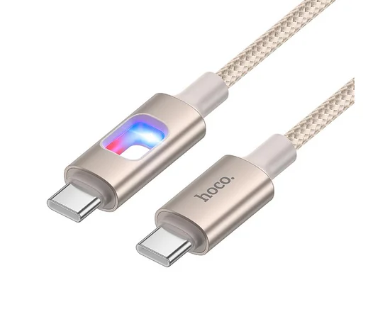 Дата кабель Hoco U144 New Type-C to Type-C 60W (1.2m) Gold