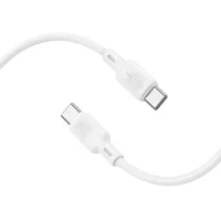 Дата кабель Borofone BX113 Lenny Type-C to Type-C 60W (1m) White