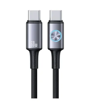 Дата кабель Usams US-SJ752 With Colorful Light Huan Ser. Type-C to Type-C 60W (1.2m) Tarnish