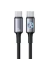 Дата кабель Usams US-SJ752 With Colorful Light Huan Ser. Type-C to Type-C 60W (1.2m) Tarnish