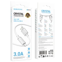 Дата кабель Borofone BX112 Lemon USB to Type-C 3.0A (1m) White