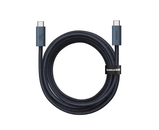 Дата кабель Baseus Flash 2 USB4 Full-Featured Type-C to Type-C 240W (1.8m) (P10311803112) Cluster Black