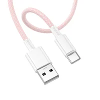 Дата кабель Borofone BX117 Source USB to Type-C 3A (1m) Pink