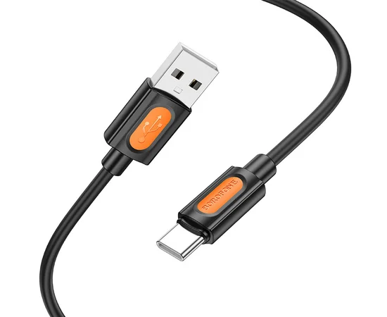 Дата кабель Borofone BX114 Structure USB to Type-C 3A (1m) Black