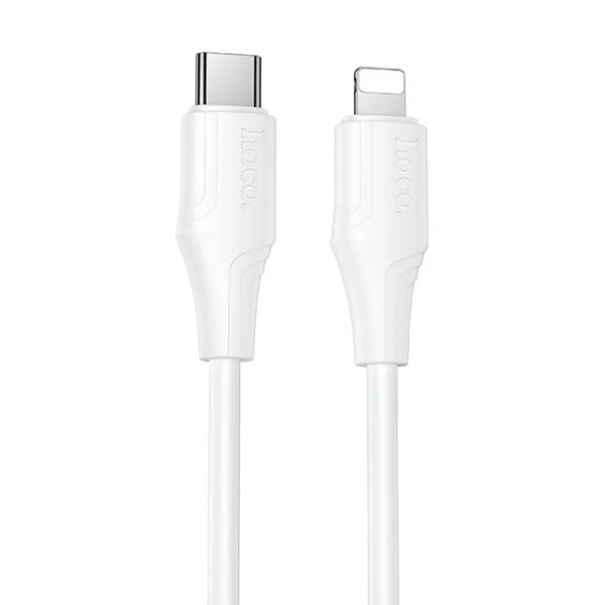 Дата кабель Hoco X124 Bien silicone Type-C to Lightning 27W (1m) White