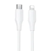 Дата кабель Hoco X124 Bien silicone Type-C to Lightning 27W (1m) White