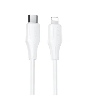 Дата кабель Hoco X124 Bien silicone Type-C to Lightning 27W (1m) White
