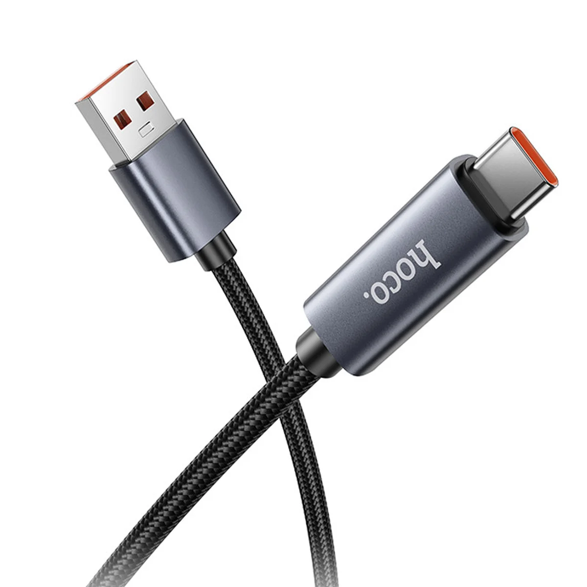 Дата кабель Hoco X112 Favor with display USB to Type-C 5A (1m) Black