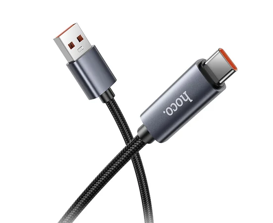 Дата кабель Hoco X112 Favor with display USB to Type-C 5A (1m) Black