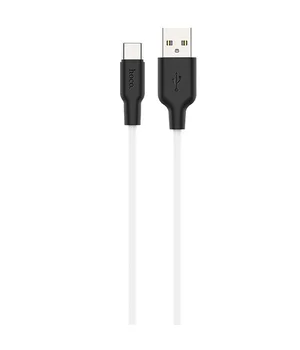 Дата кабель Hoco X21 Silicone Type-C Cable (2m) Чорний / Білий