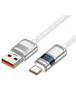 Дата кабель Hoco U137 Line with display USB to Type-C 5A/66W (1.2m) White