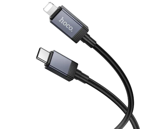 Дата кабель Hoco X118 Generous with display Type-C to Lightning 27W (1m) Black