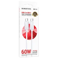 Дата кабель Borofone BX109 Type-C to Type-C 60W (1m) White