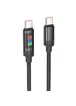 Дата кабель Hoco U126 Lantern 100W Type-C to Type-C (1.2m) Black