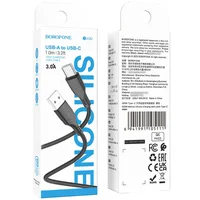 Дата кабель Borofone BX99 Method Silicone USB to Type-C (1m) Black