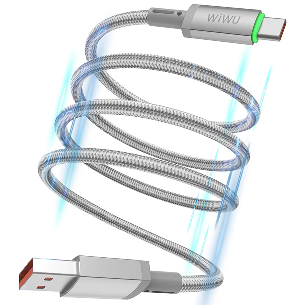 Дата кабель WIWU C082 Maglink USB to Type-C 60W (1m) Grey