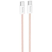 Дата кабель Hoco X104 Source 60W Type-C to Type-C (1m) Pink