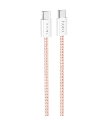 Дата кабель Hoco X104 Source 60W Type-C to Type-C (1m) Pink