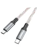 Дата кабель Hoco U112 Shine Type-C to Type-C 60W (1m) Gray