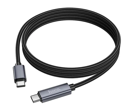 Дата кабель Hoco X112 Favor with display Type-C to Type-C 60W (1m) Black