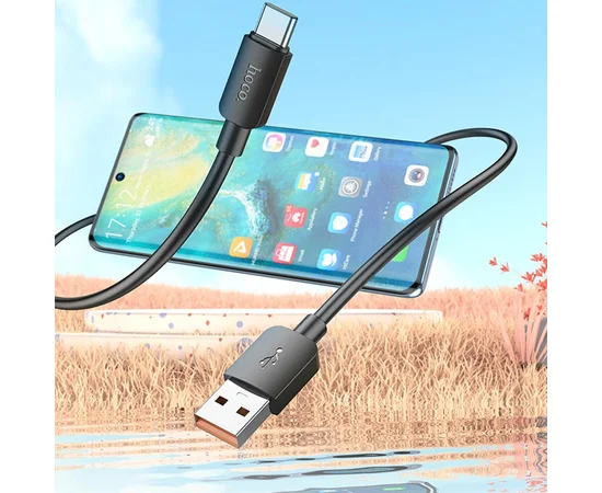 Дата кабель Hoco X96 Hyper USB to Type-C 27W (1m) Black