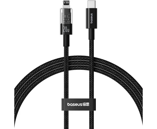 Дата кабель Baseus Gem Fast Charging Type-C to Lightning 20W (1m) (P10373001) Cluster Black