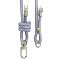 Дата кабель-шнурок Hoco GH7 Elegant Type-C to Lightning (1.8m) Denim Blue