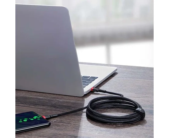 Дата кабель Baseus Cafule Type-C to Type-C PD2.0 100W (2m) (CATKLF-AL) Red / Black