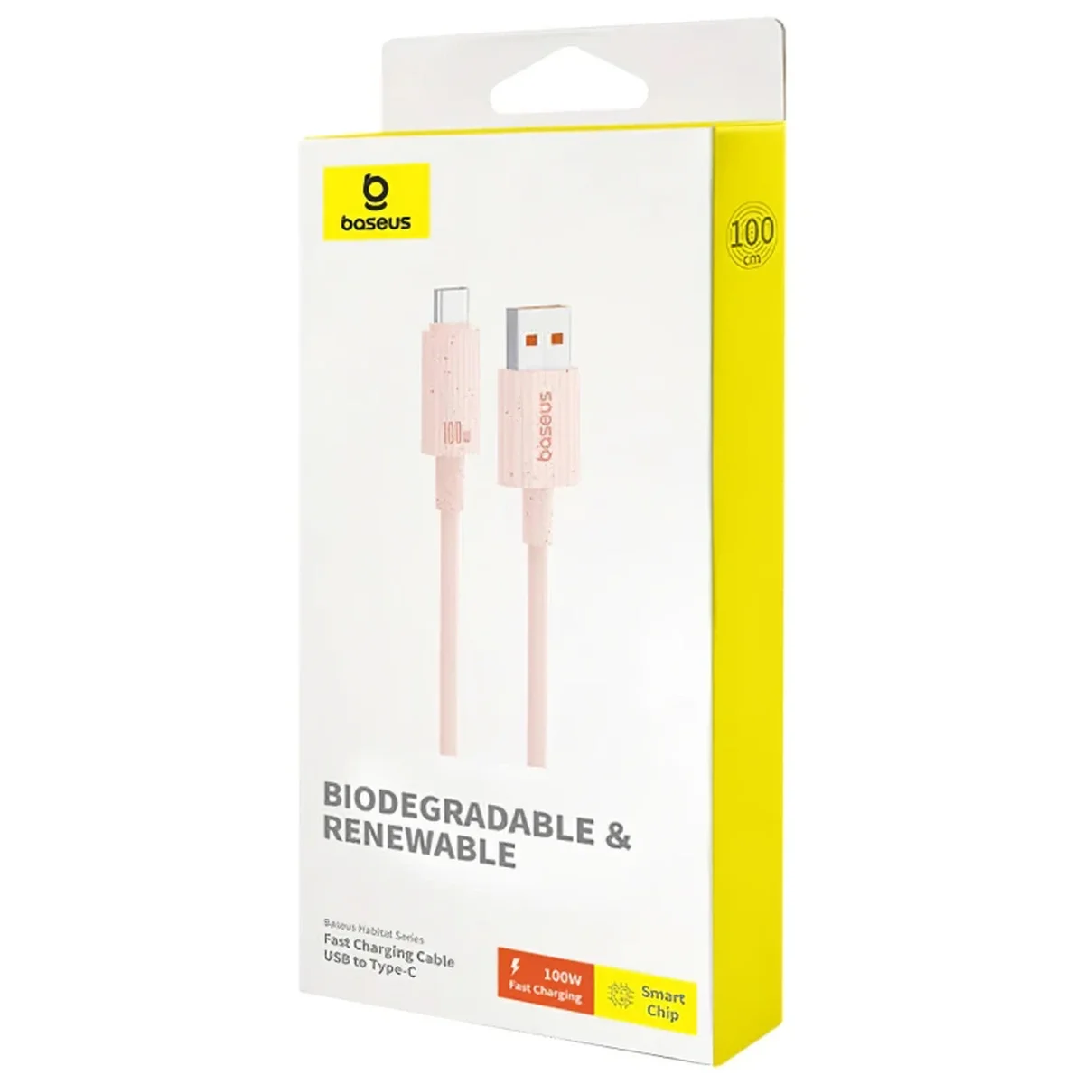 Дата кабель Baseus Habitat Series Fast Charging USB Type-C 100W (1m) (P10360203421) Wheat Pink